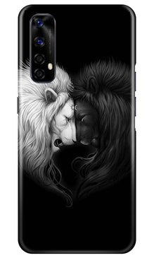 Dark White Lion Mobile Back Case for Realme Narzo 20 Pro  (Design - 140)