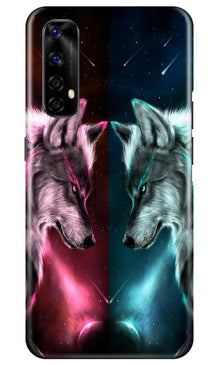 Wolf fight Mobile Back Case for Realme Narzo 20 Pro (Design - 221)