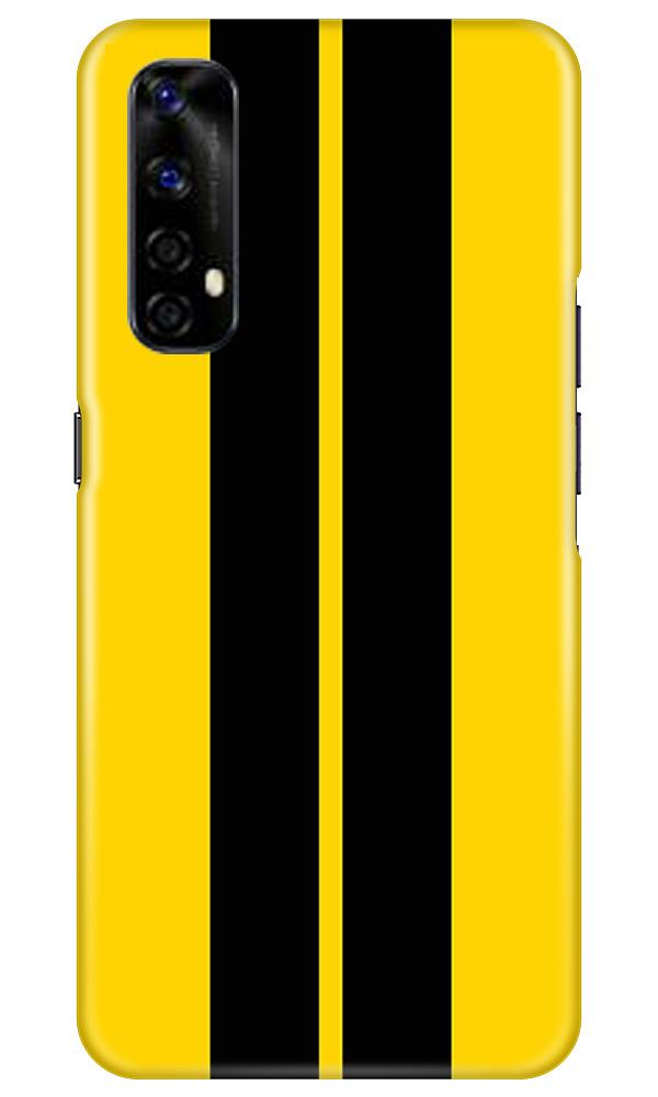 Black Yellow Pattern Mobile Back Case for Realme Narzo 20 Pro (Design - 377)