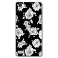 White flowers Black Background Case for Oppo Neo 7