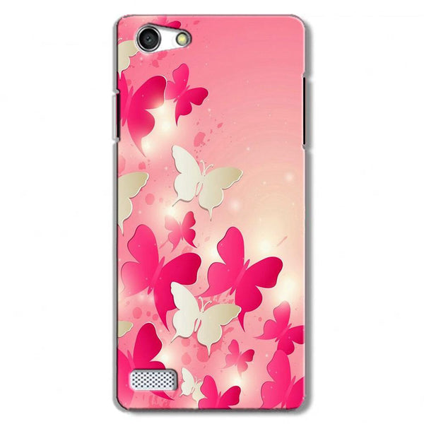White Pick Butterflies Case for Oppo Neo 7