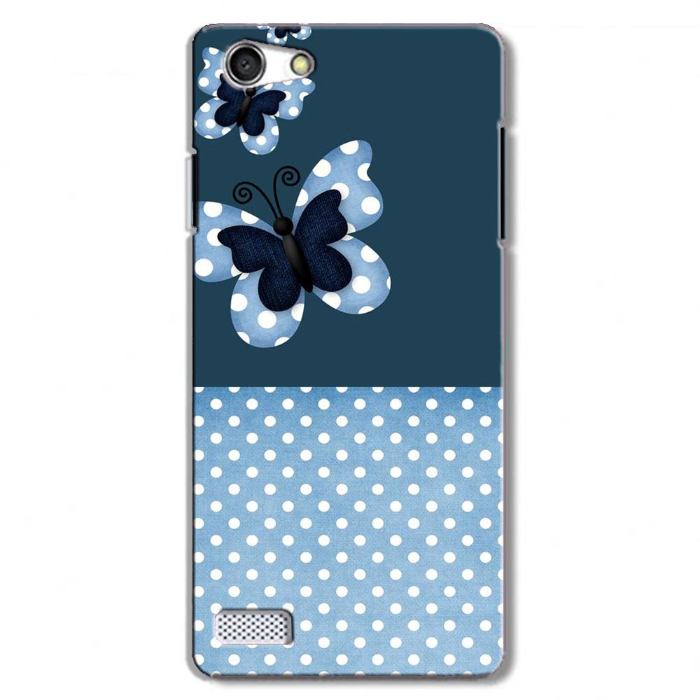 White dots Butterfly Case for Oppo Neo 7
