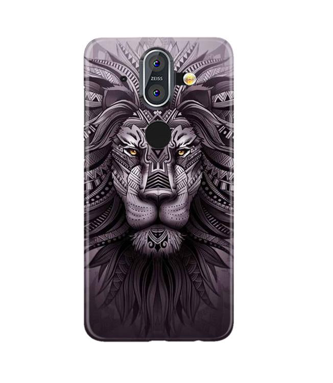 Lion Mobile Back Case for Nokia 8 (Design - 315)