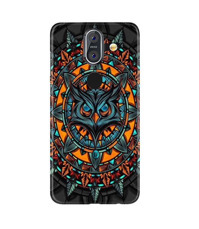 Owl Mobile Back Case for Nokia 8 (Design - 360)