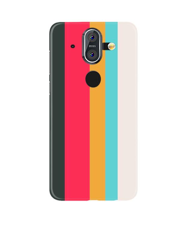 Color Pattern Mobile Back Case for Nokia 8 (Design - 369)