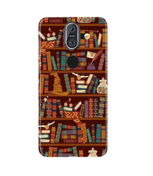 Book Shelf Mobile Back Case for Nokia 9 (Design - 390)