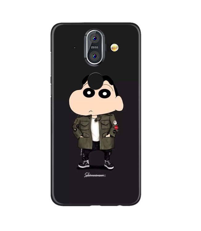 Shin Chan Mobile Back Case for Nokia 8 (Design - 391)