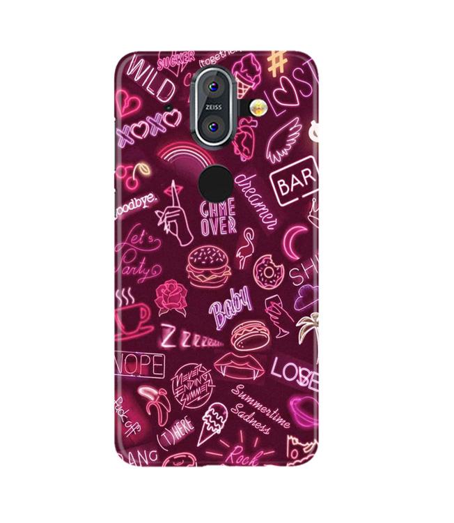 Party Theme Mobile Back Case for Nokia 8 (Design - 392)