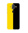 Black Yellow Pattern Mobile Back Case for Nokia 8 (Design - 397)
