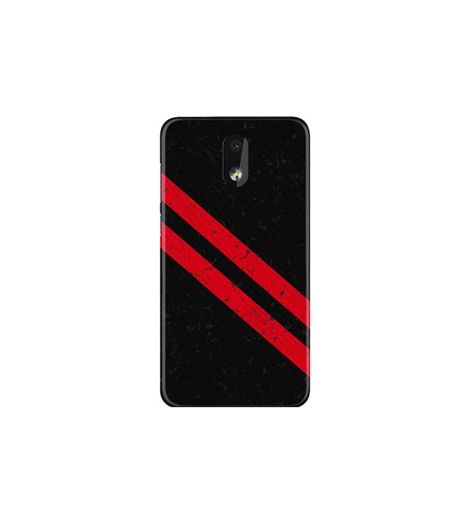 Black Red Pattern Mobile Back Case for Nokia 2.2 (Design - 373)