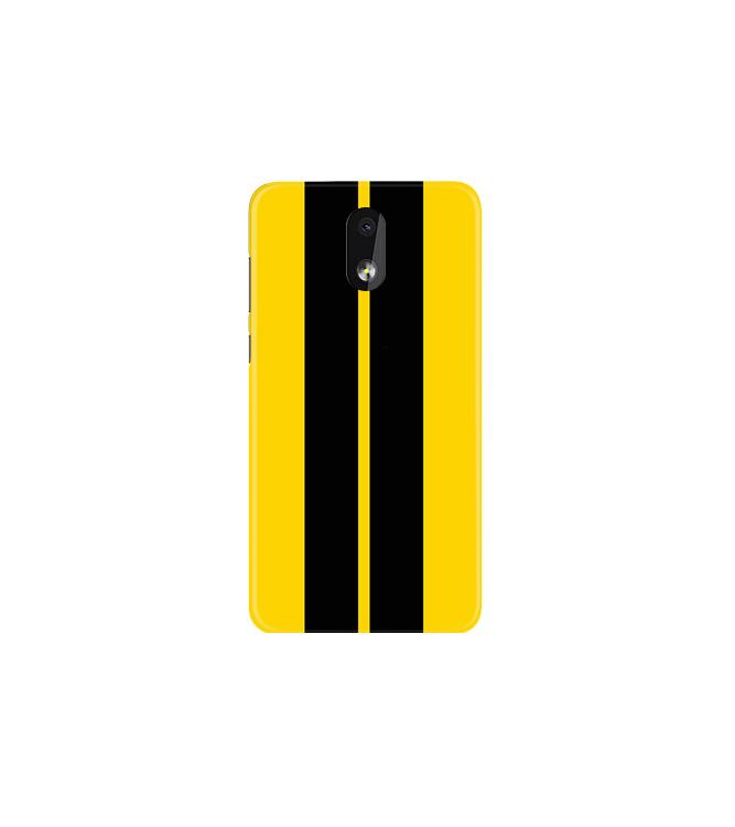 Black Yellow Pattern Mobile Back Case for Nokia 2.2 (Design - 377)
