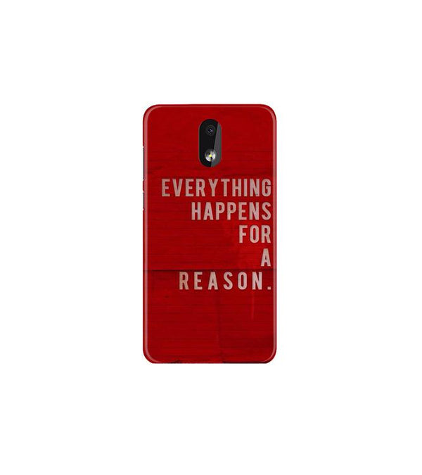 Everything Happens Reason Mobile Back Case for Nokia 2.2 (Design - 378)