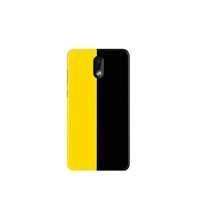 Black Yellow Pattern Mobile Back Case for Nokia 2.2 (Design - 397)