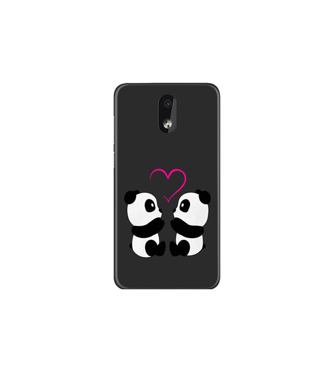 Panda Love Mobile Back Case for Nokia 2.2 (Design - 398)
