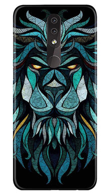 Lion Mobile Back Case for Nokia 7.1 (Design - 314)
