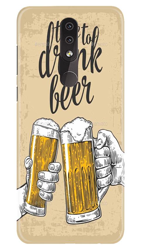 Drink Beer Mobile Back Case for Nokia 7.1 (Design - 328)
