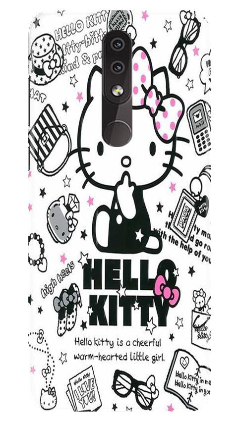 Hello Kitty Mobile Back Case for Nokia 7.1 (Design - 361)