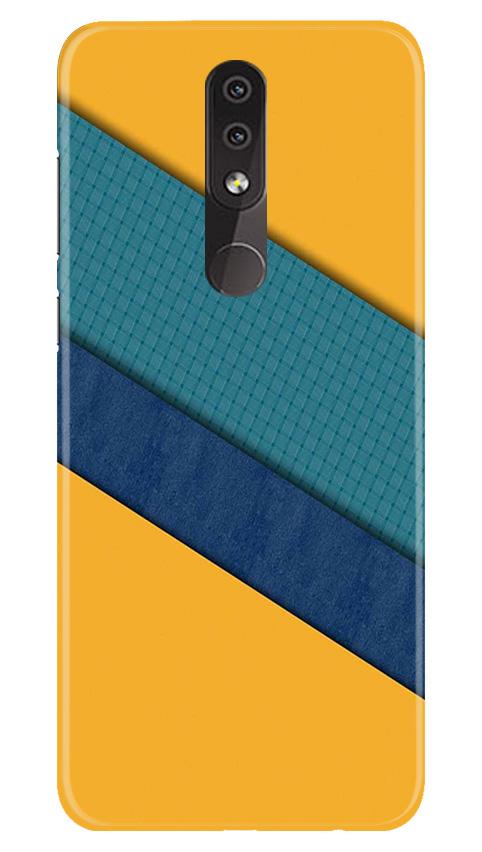 Diagonal Pattern Mobile Back Case for Nokia 7.1 (Design - 370)
