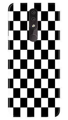 Black White Boxes Mobile Back Case for Nokia 7.1 (Design - 372)