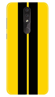 Black Yellow Pattern Mobile Back Case for Nokia 4.2 (Design - 377)