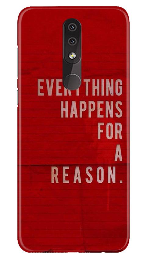 Everything Happens Reason Mobile Back Case for Nokia 7.1 (Design - 378)