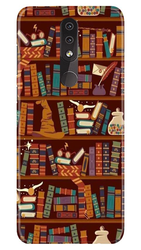 Book Shelf Mobile Back Case for Nokia 7.1 (Design - 390)