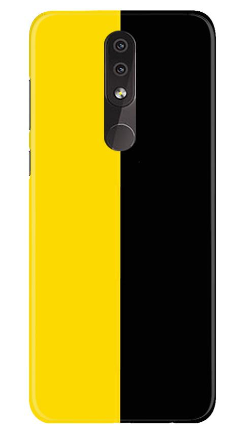 Black Yellow Pattern Mobile Back Case for Nokia 3.2 (Design - 397)