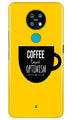 Coffee Optimism Mobile Back Case for Nokia 6.2 (Design - 353)