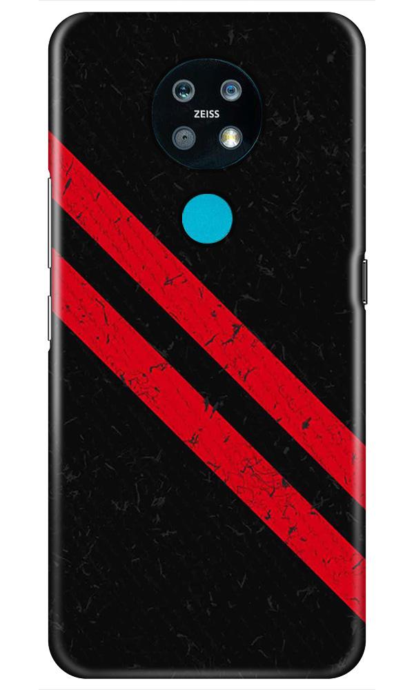 Black Red Pattern Mobile Back Case for Nokia 7.2 (Design - 373)