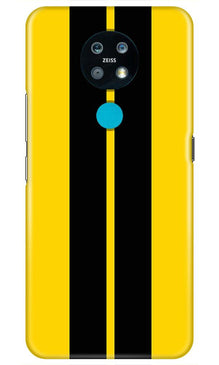 Black Yellow Pattern Mobile Back Case for Nokia 7.2 (Design - 377)