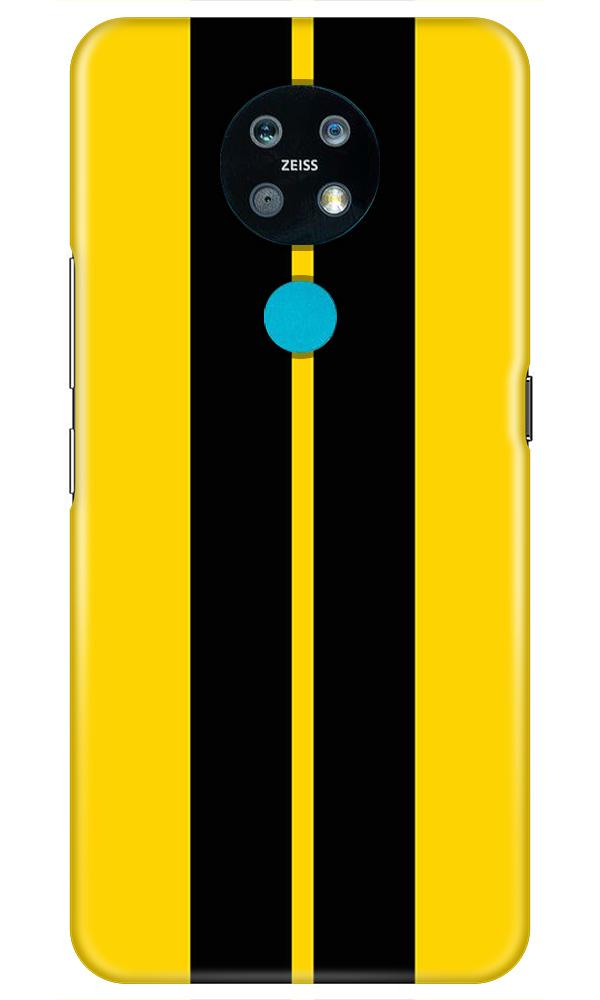 Black Yellow Pattern Mobile Back Case for Nokia 6.2 (Design - 377)