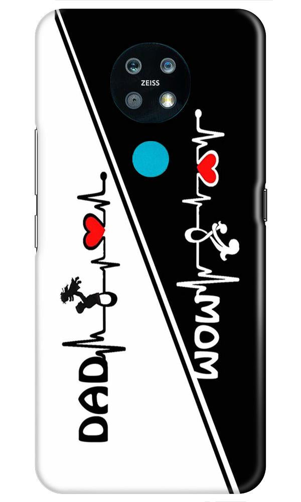 Love Mom Dad Mobile Back Case for Nokia 7.2 (Design - 385)