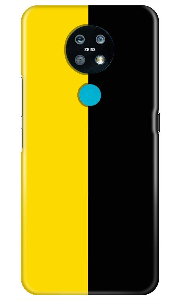 Black Yellow Pattern Mobile Back Case for Nokia 6.2 (Design - 397)