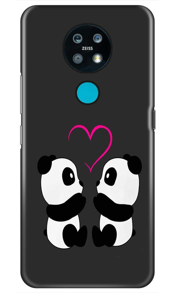 Panda Love Mobile Back Case for Nokia 7.2 (Design - 398)