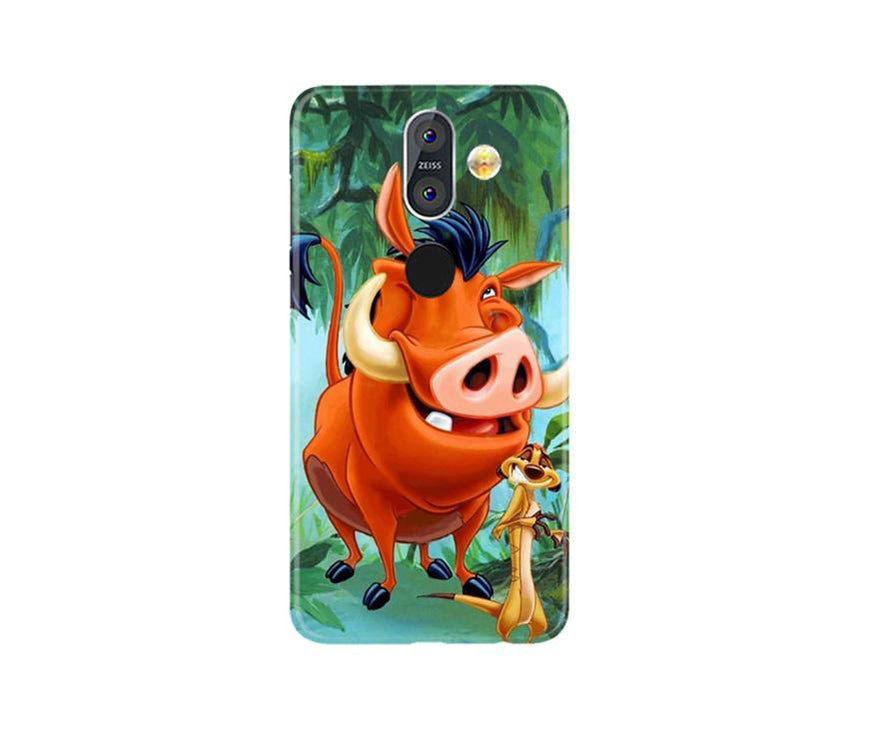 Timon and Pumbaa Mobile Back Case for Nokia 8.1 (Design - 305)