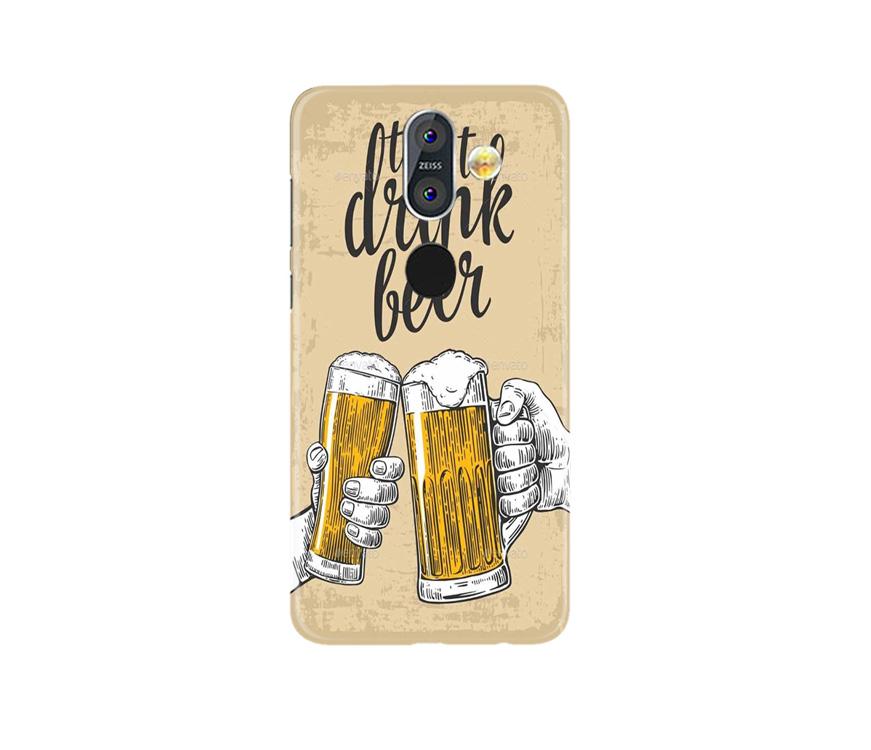Drink Beer Mobile Back Case for Nokia 8.1 (Design - 328)