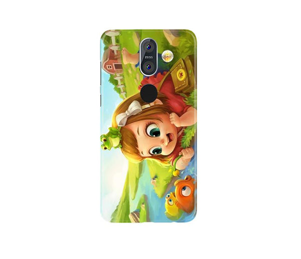 Baby Girl Mobile Back Case for Nokia 8.1 (Design - 339)