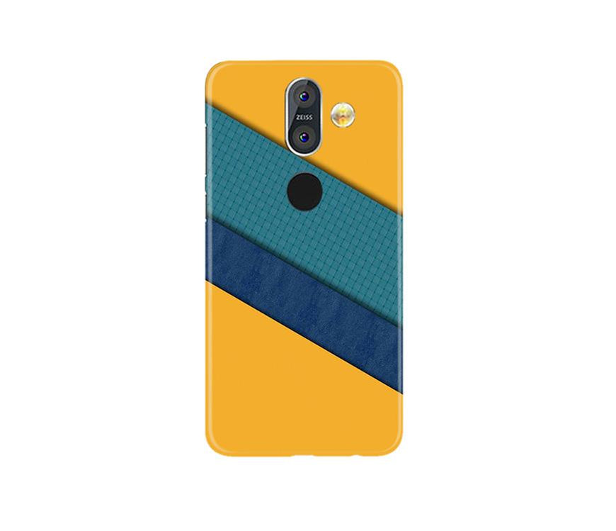 Diagonal Pattern Mobile Back Case for Nokia 8.1 (Design - 370)