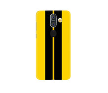 Black Yellow Pattern Mobile Back Case for Nokia 8.1 (Design - 377)