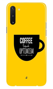 Coffee Optimism Mobile Back Case for Samsung Galaxy Note 10 Plus  (Design - 353)