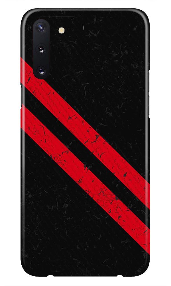 Black Red Pattern Mobile Back Case for Samsung Galaxy Note 10 Plus  (Design - 373)