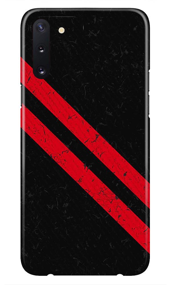 Black Red Pattern Mobile Back Case for Samsung Galaxy Note 10  (Design - 373)
