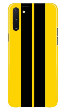 Black Yellow Pattern Mobile Back Case for Samsung Galaxy Note 10  (Design - 377)