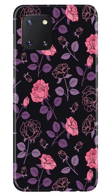 Rose Pattern Mobile Back Case for Samsung Note 10 Lite (Design - 2)