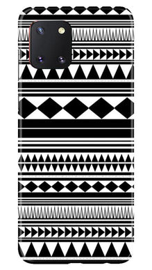 Black white Pattern Mobile Back Case for Samsung Note 10 Lite (Design - 5)