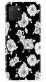 White flowers Black Background Case for Samsung Note 10 Lite
