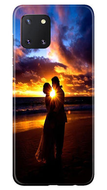 Couple Sea shore Mobile Back Case for Samsung Note 10 Lite (Design - 13)