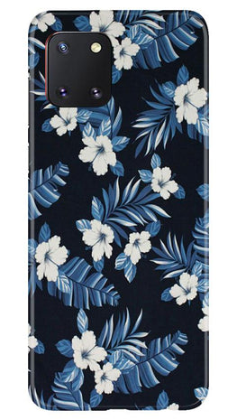 White flowers Blue Background2 Case for Samsung Note 10 Lite