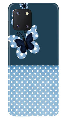 White dots Butterfly Mobile Back Case for Samsung Note 10 Lite (Design - 31)