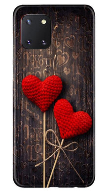 Red Hearts Mobile Back Case for Samsung Note 10 Lite (Design - 80)